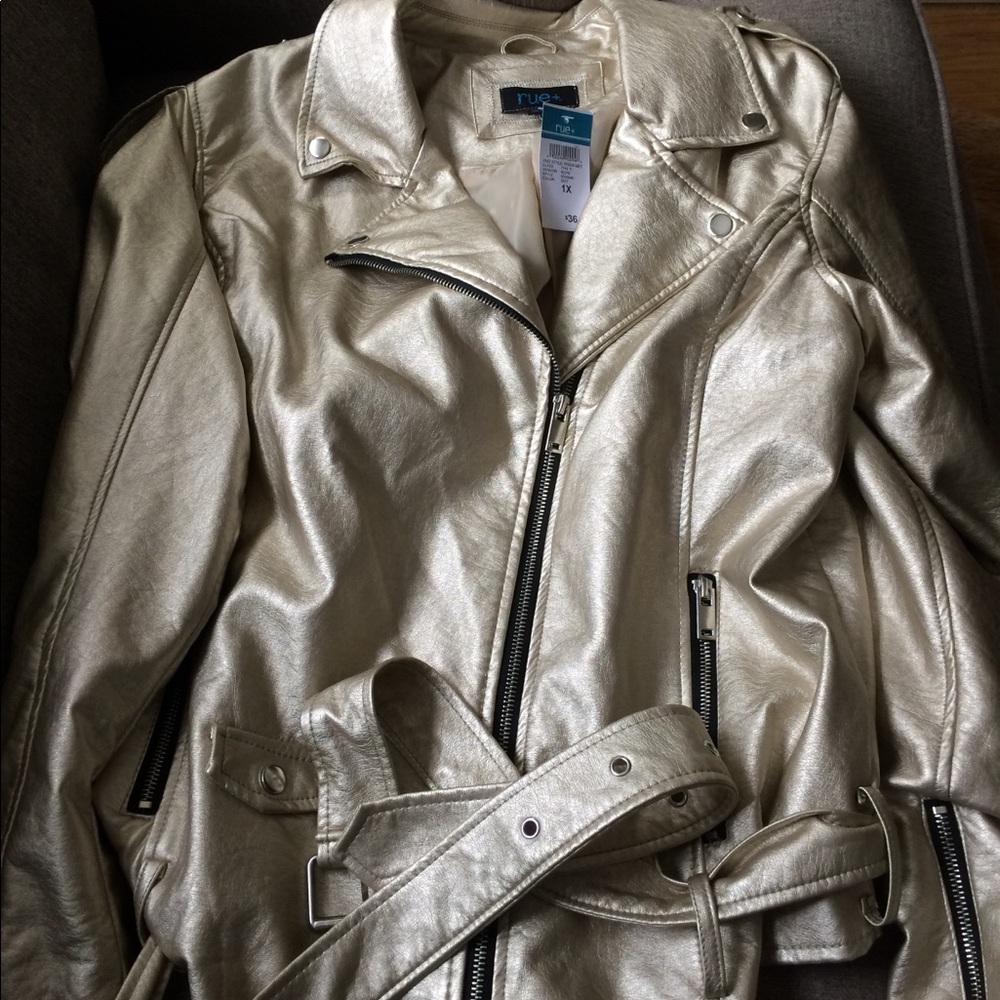 Gold motorcycle jacket
